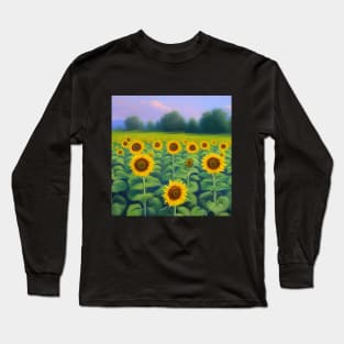Sunflower Field Long Sleeve T-Shirt